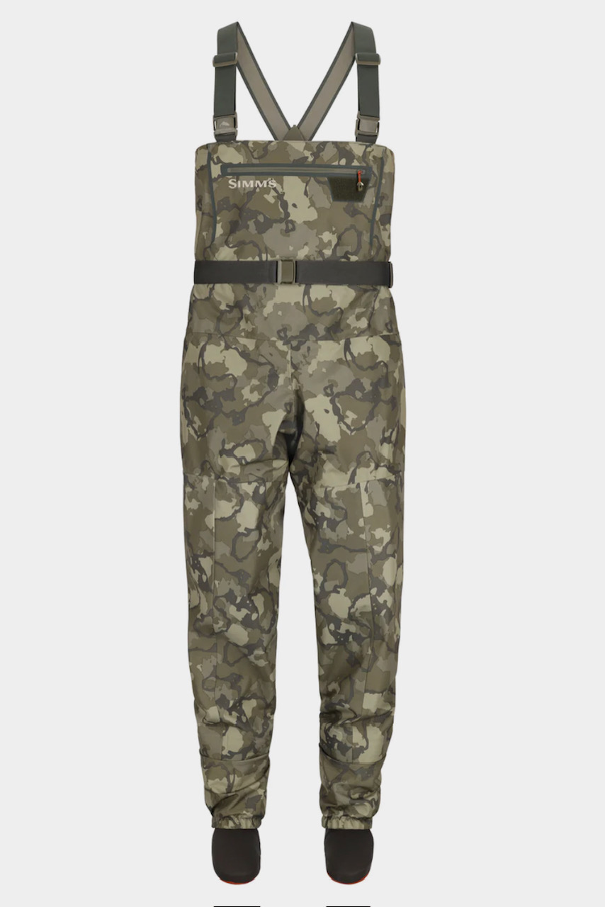 Simms M's Tributary Stockingfoot Wader - Regiment Camo Olive Drab - Large King